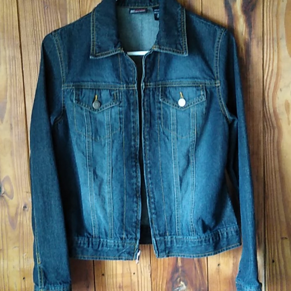 New York & Co Zip Front Denim Jean Jacket Size XS Western - Picture 5 of 6